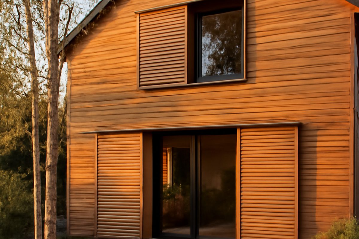 Facade maison bois meleze